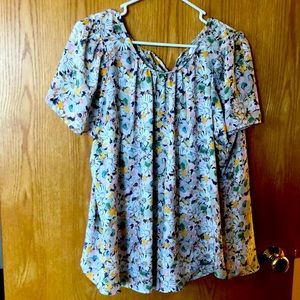 Floral professional blouse